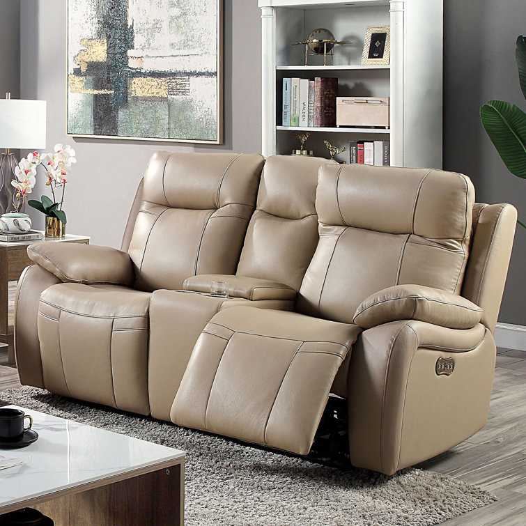 Magellan leather 2025 power reclining sofa